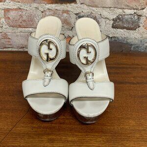 1973 Logo Gucci Wooden Heel Clogs